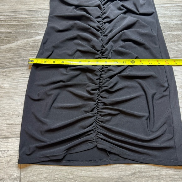 LANSTON ROUCHED CAMI DRESS BLACK SIZE SMALL - Picture 7 of 9